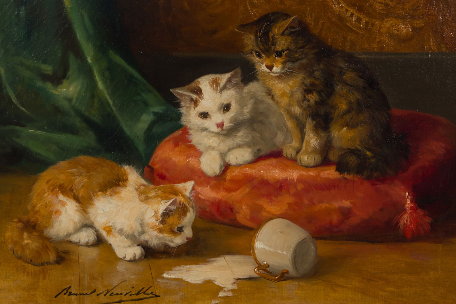 Alfred Arthur Brunel de Neuville (French, 1852-1941) Oil on Canvas (1 of 4)