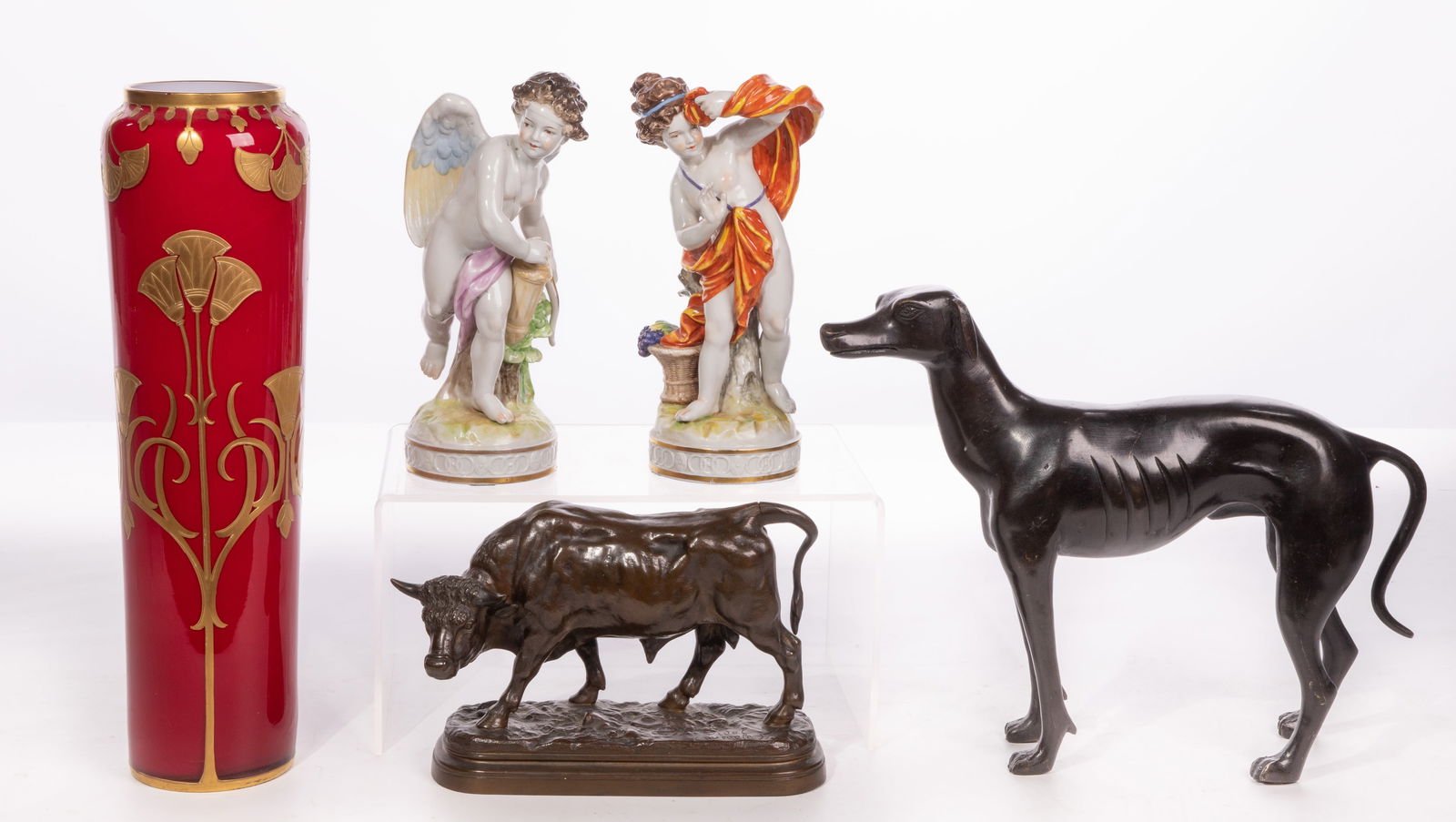 Louis Vidal (Vidal-Navatel) (French, 1831-1892) Bronze Bull Sculpture (1 of 6)