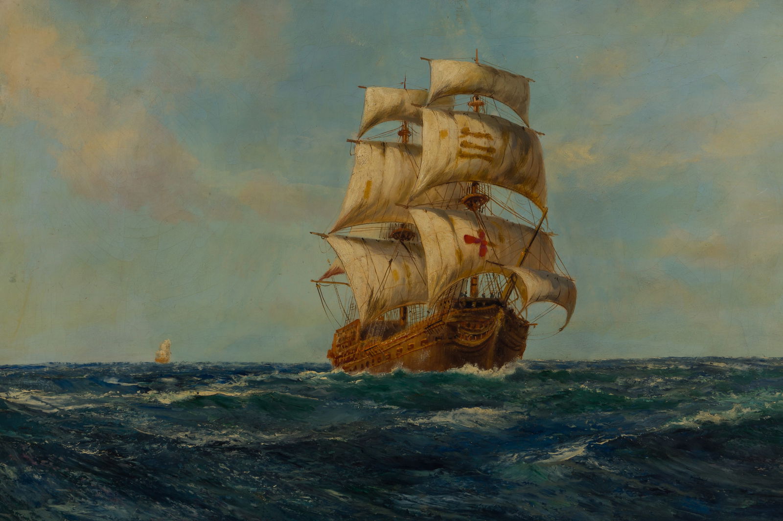 Daniel Sherrin (English, 1868-1940) 'The Santa Maria' Oil on Canvas (1 of 4)