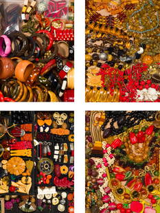 Bakelite and Plastic Jewelry Assortment: Bakelite and Plastic Jewelry Assortment Approximately (8.5) pounds of bracelets, necklaces, pins, earrings and a poker chip caddie Property from: an Estate, Chicago (Lakeview), Illinois Diameter: 3 in