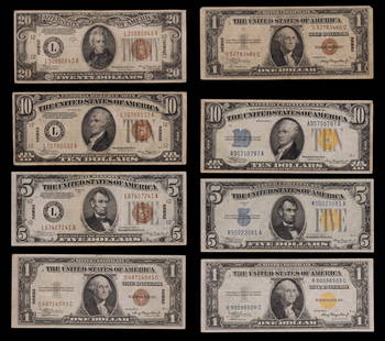 Hawaiian and North African Currency Assortment: Hawaiian and North African Currency Assortment (8) items including a $20, a $10, a $5, (2) $1 and a $10, a $5 and a $1 Property from: an Estate, Cary, Illinois Category: Small Size Type Notes > Hawaii