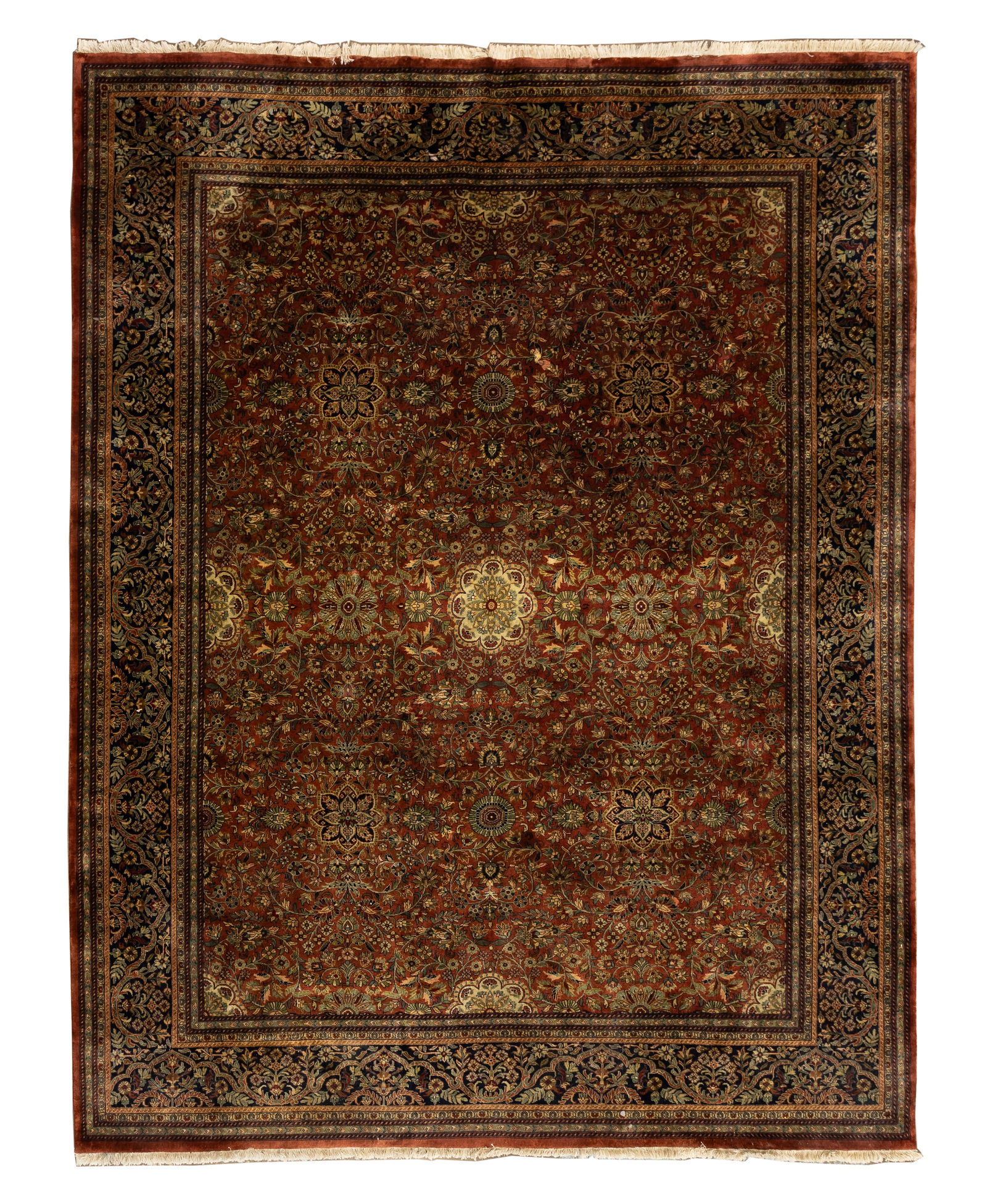 Indo-Persian Sarouk Hand-Knotted Wool Rug (1 of 10)