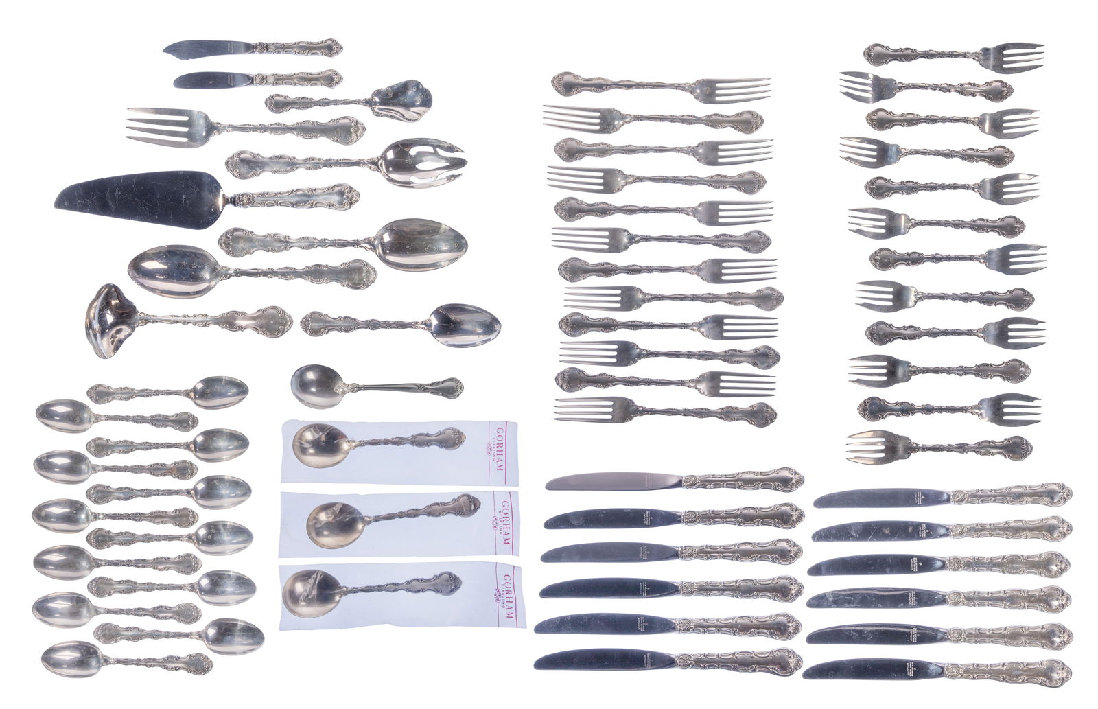 Gorham Strasbourg Sterling Silver Flatware Service (1 of 10)