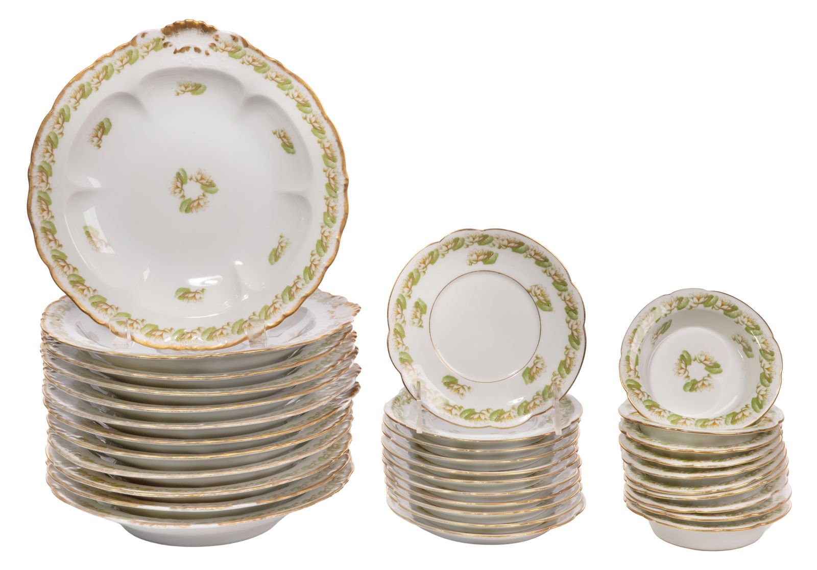 Charles Ahrenfeldt Limoges Lotus Flower Partial China Service (1 of 1)