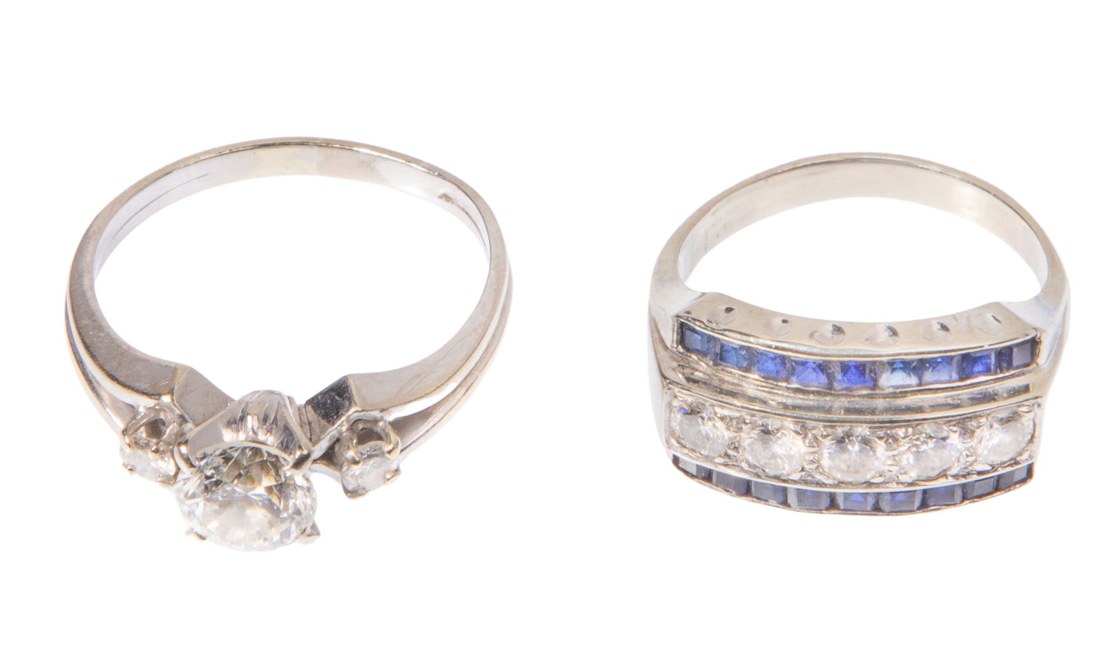 14k White Gold and Gemstone Rings (1 of 1)