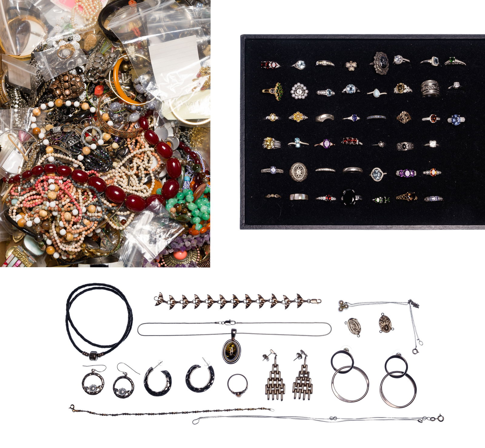 Sterling Silver and Costume Jewelry Assortment (1 of 2)