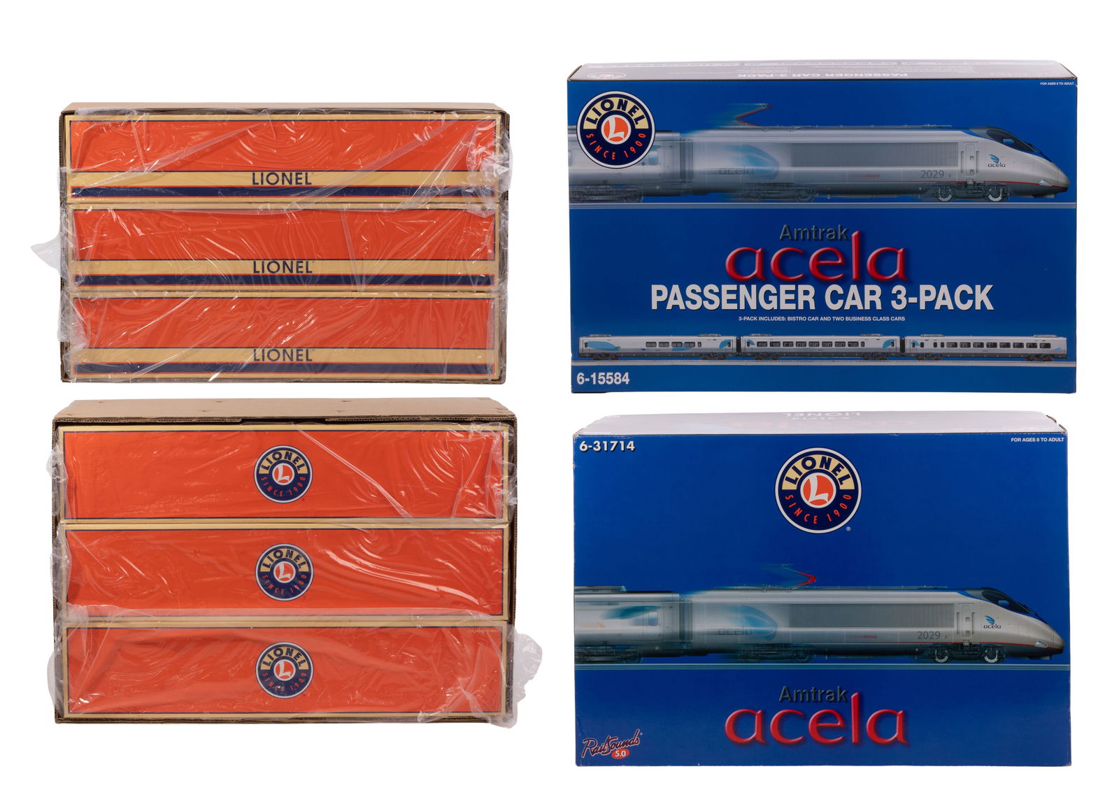 Lionel Model Train O Scale Amtrack Acela Sets (1 of 5)