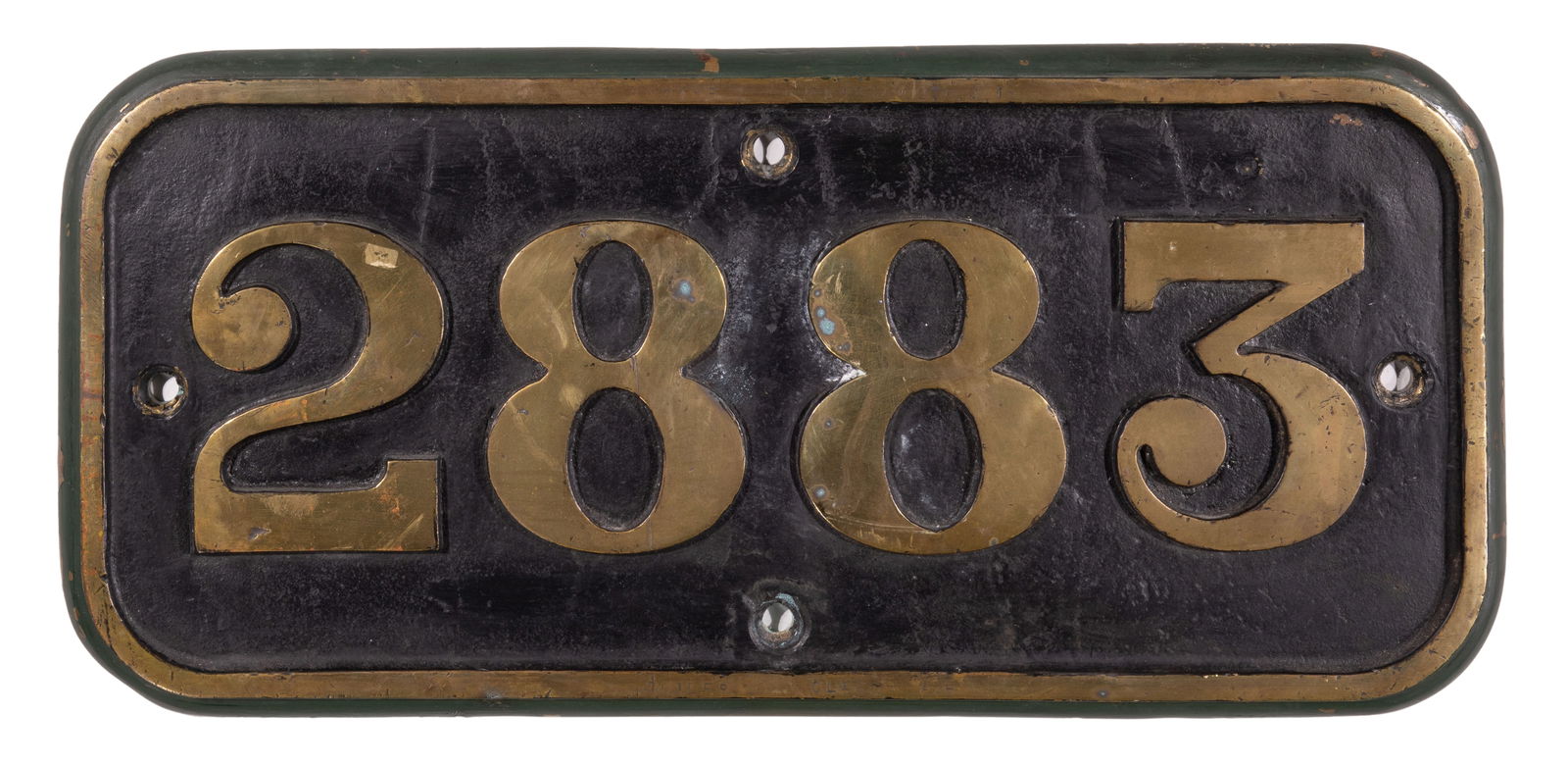 GWR Brass Cabside Numberplate 2883 ex 2800 Class 2-8-0 (1 of 4)