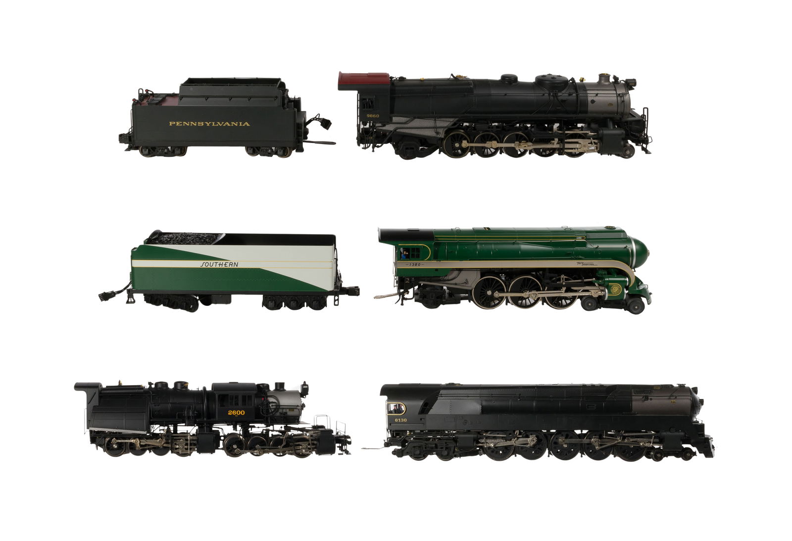 Model Train O Scale Locomotive and Tender Assortment (1 of 2)