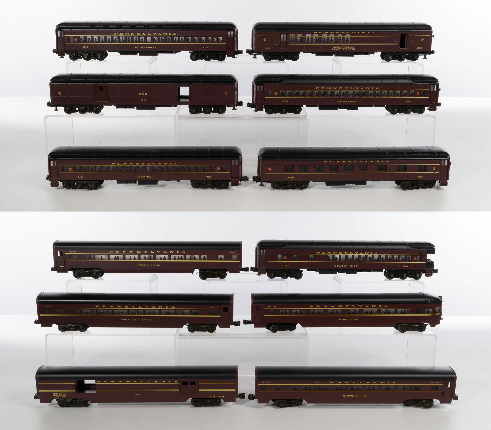 MTH Model Train O Scale Pennsylvania Passenger Car Collection (1 of 1)