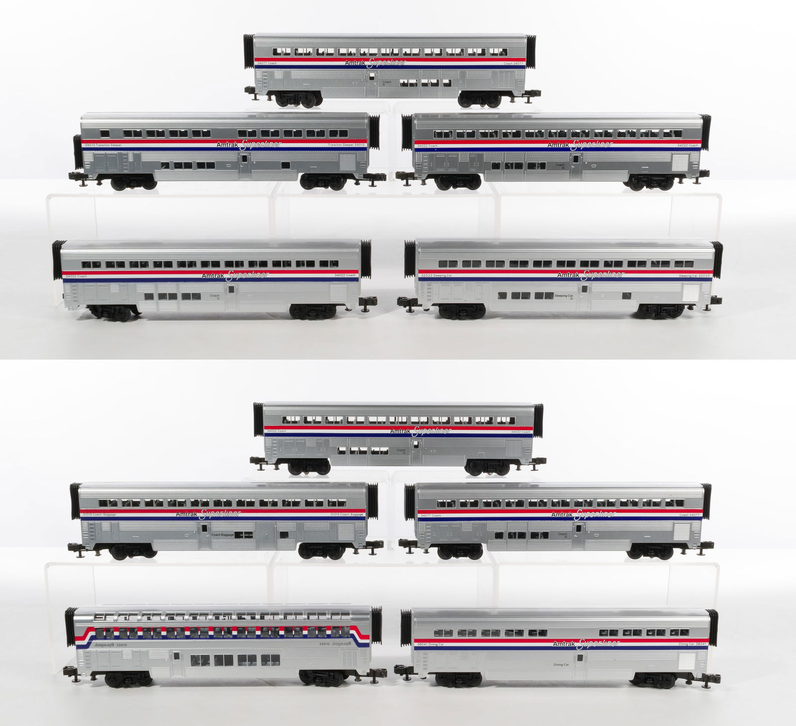 MTH Model Train O Scale Amtrak Passenger Car Collection (1 of 1)