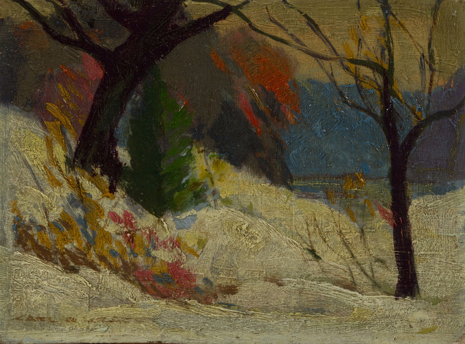 Carl Krafft (American, 1884-1938) Oil on Masonite (1 of 4)