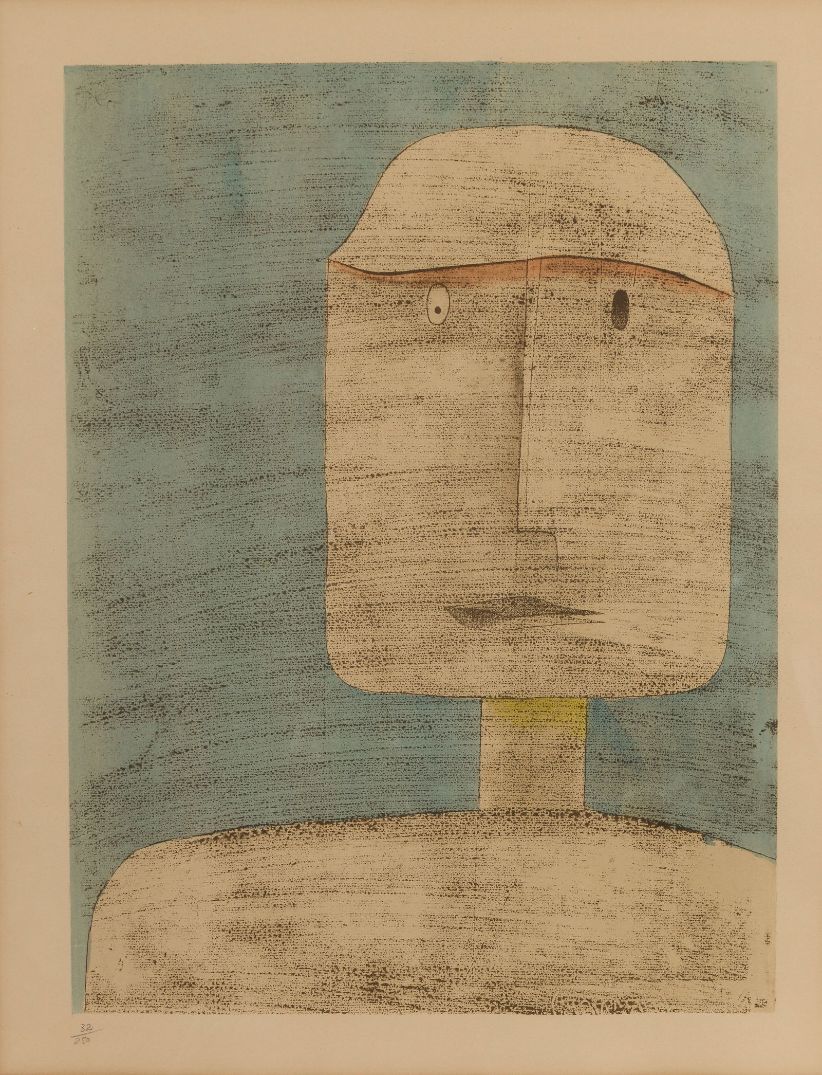 After Paul Klee (Swiss / German, 1879-1940) 'Ghost Warrior' Lithograph (1 of 3)