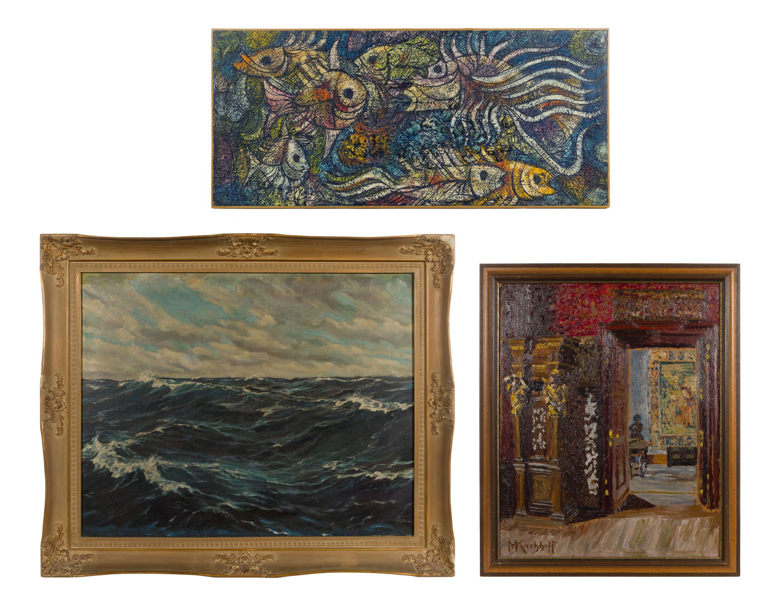 20th Century Oil on Canvas Assortment (1 of 1)