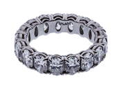 Platinum and Diamond Eternity Band Ring