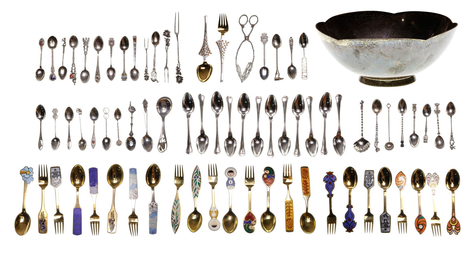 Tiffany & Co Bowl, Michelsen Christmas and Collector Spoon Sterling Silver Assortment (1 of 1)