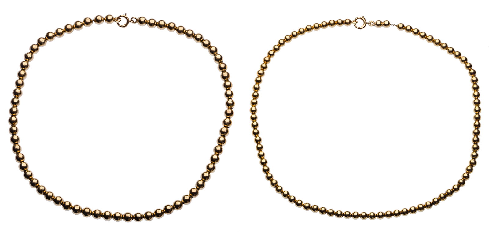14k Yellow Gold Bead Necklaces (1 of 2)