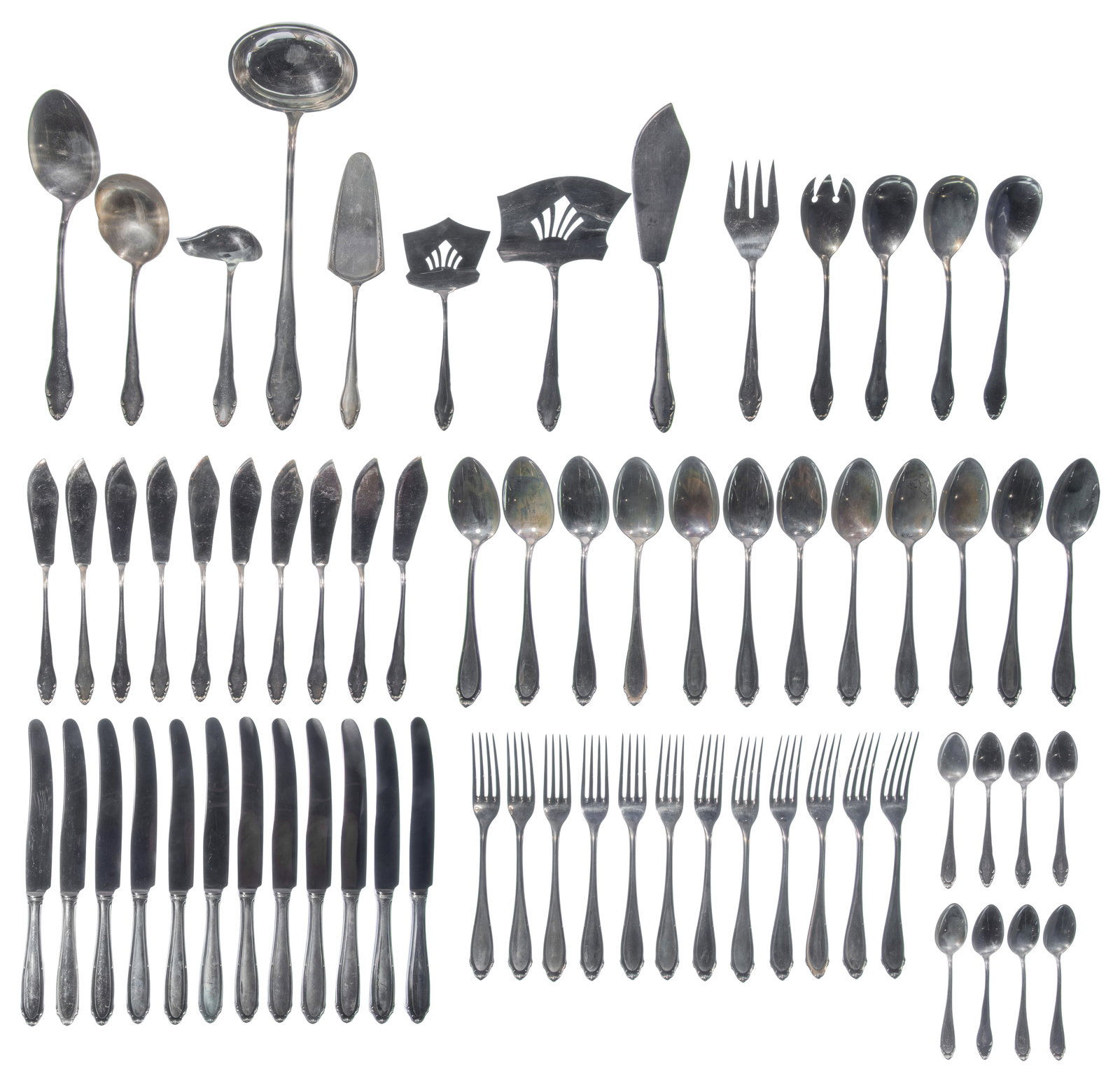 European Silver (800) Flatware Assortment (1 of 10)