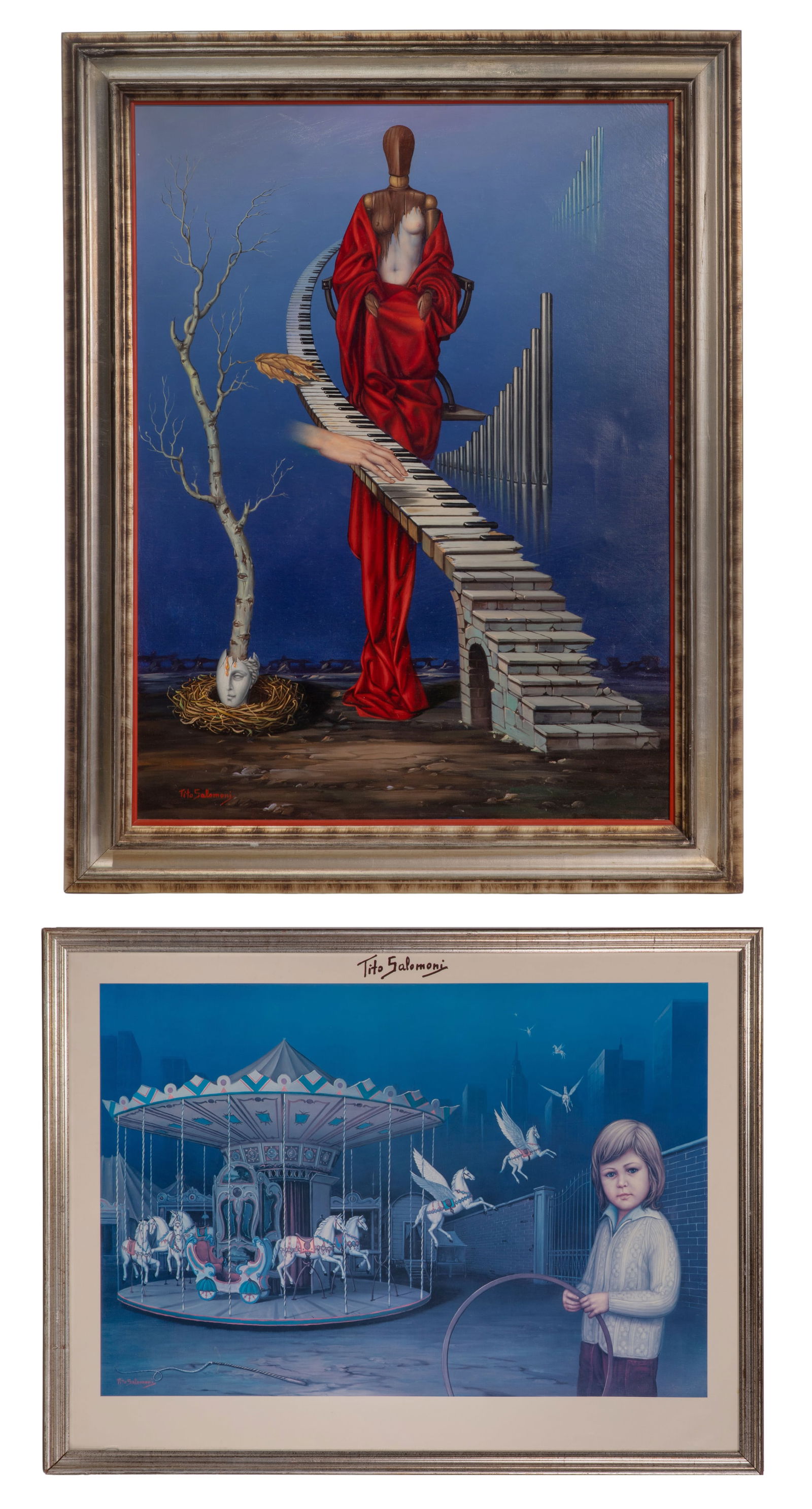 Tito Salomoni (Italian, 1928-1989) Oil on Canvas (1 of 8)