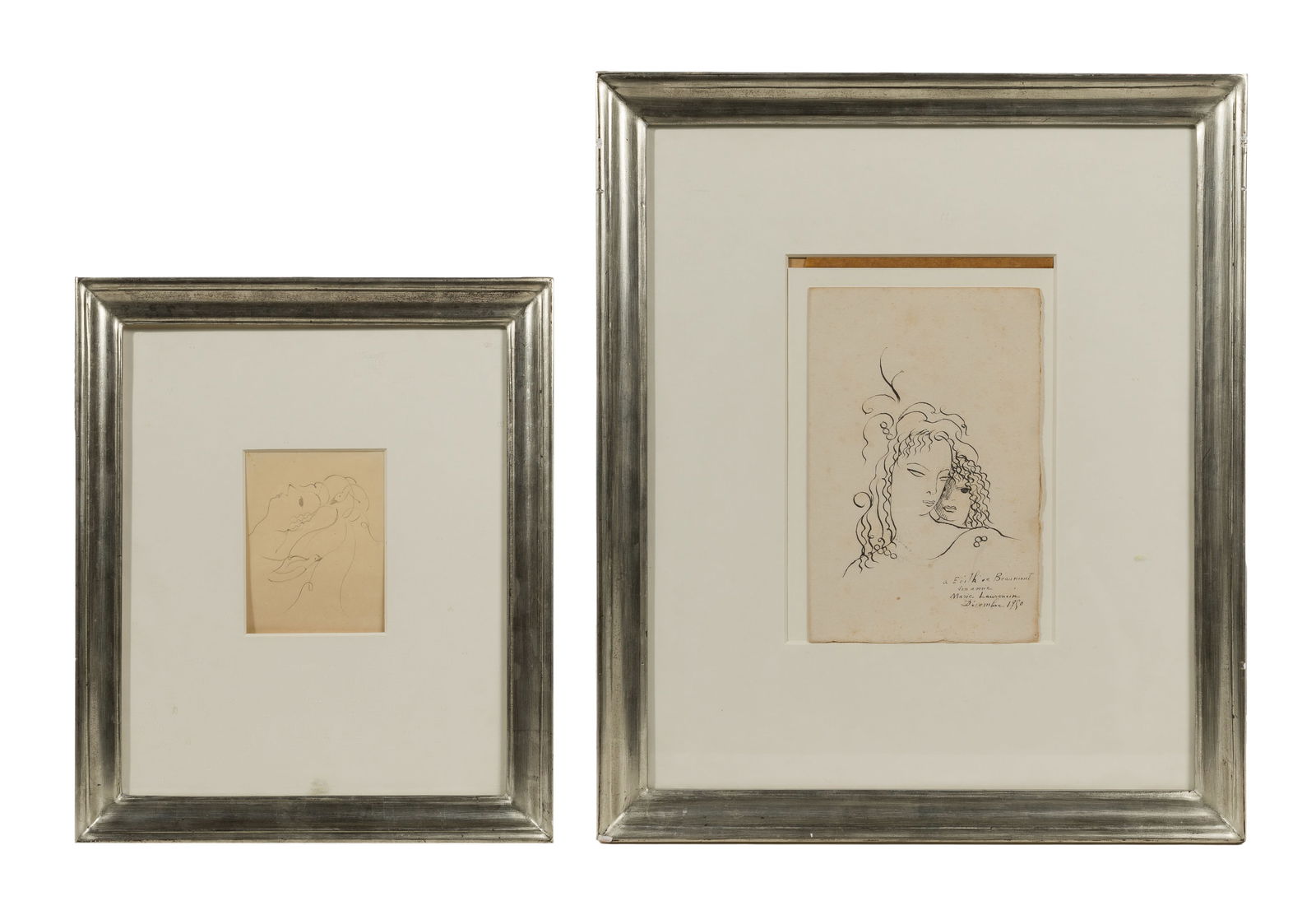 Marie Laurencin (French, 1883-1956) Ink and Pencil Portraits (1 of 5)