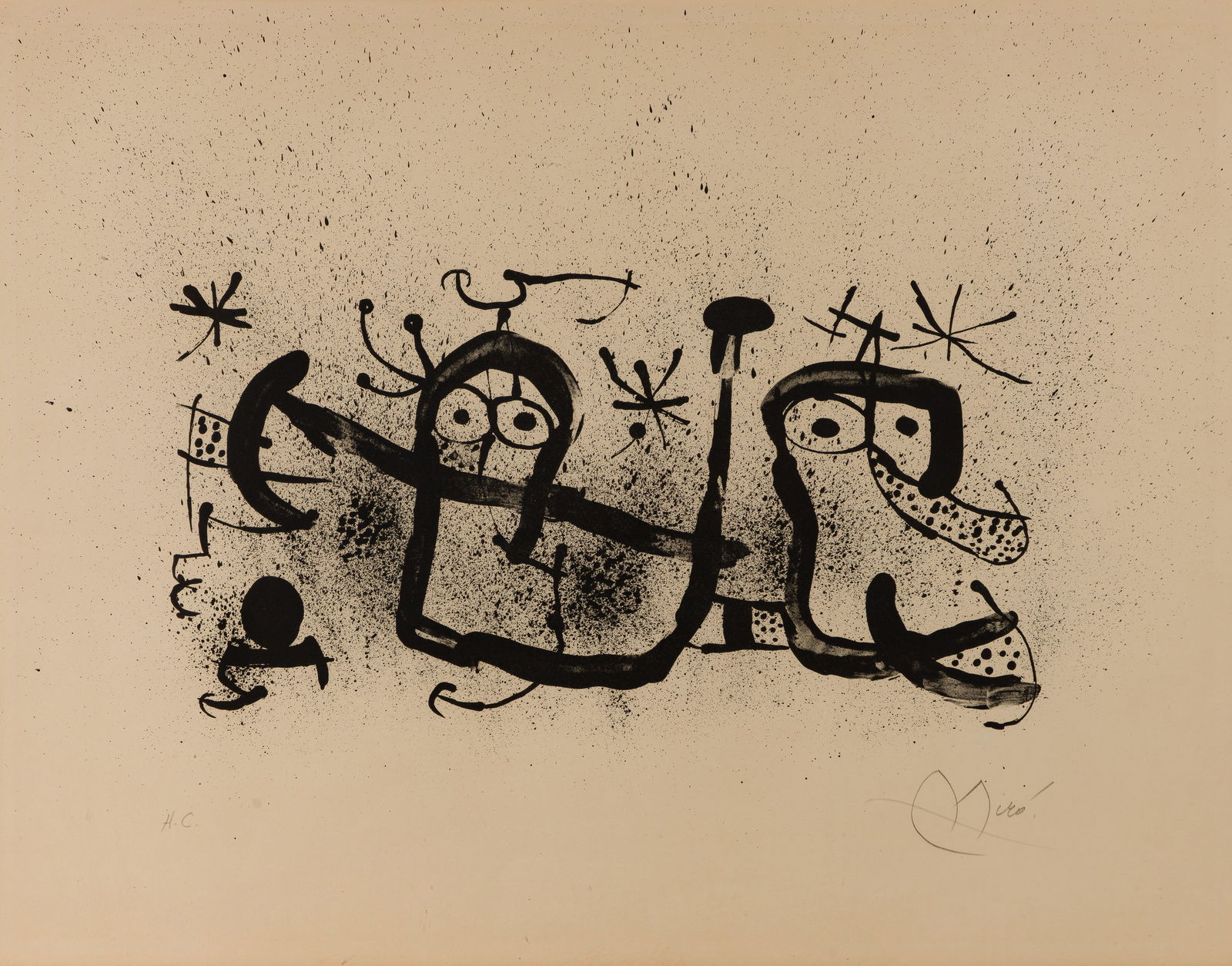 Joan Miro (Spanish, 1893-1983) 'Ma de Proverbis' Lithograph (1 of 3)