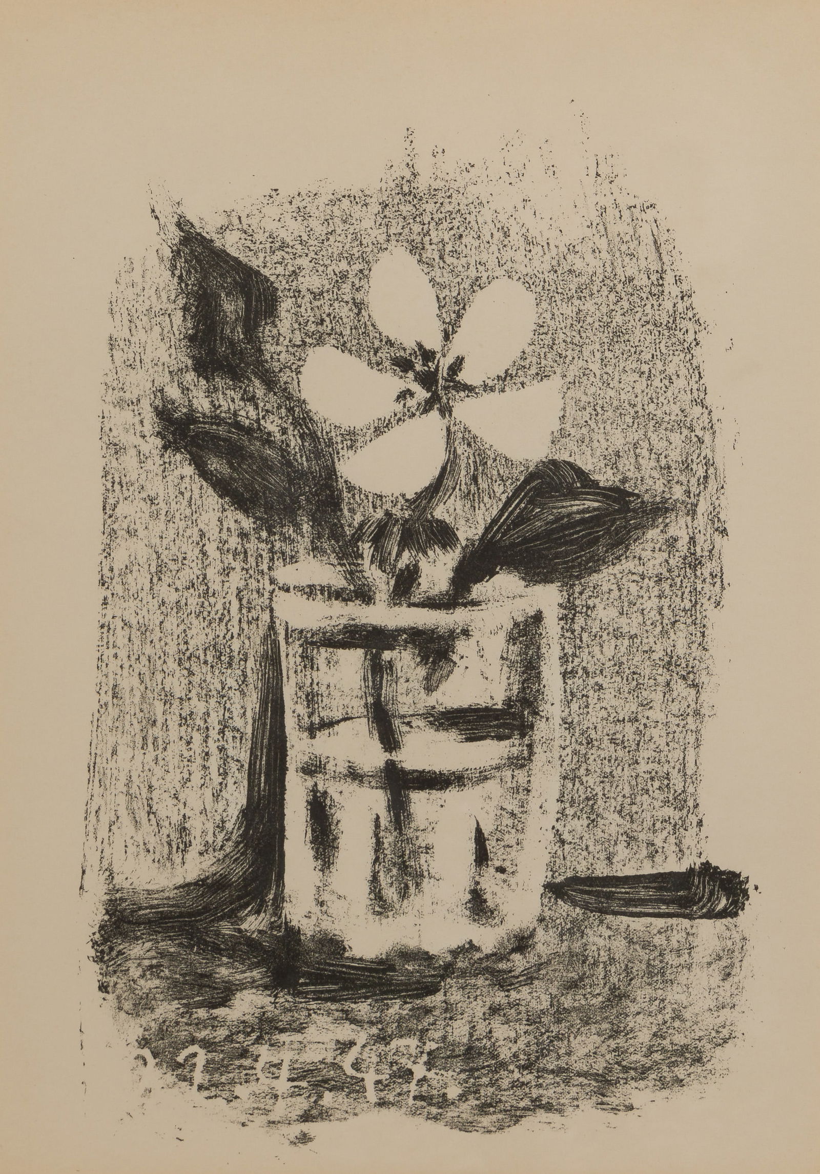 Pablo Picasso (Spanish, 1881-1973) 'Fleurs dans un Verre, No.6' Lithograph (1 of 4)