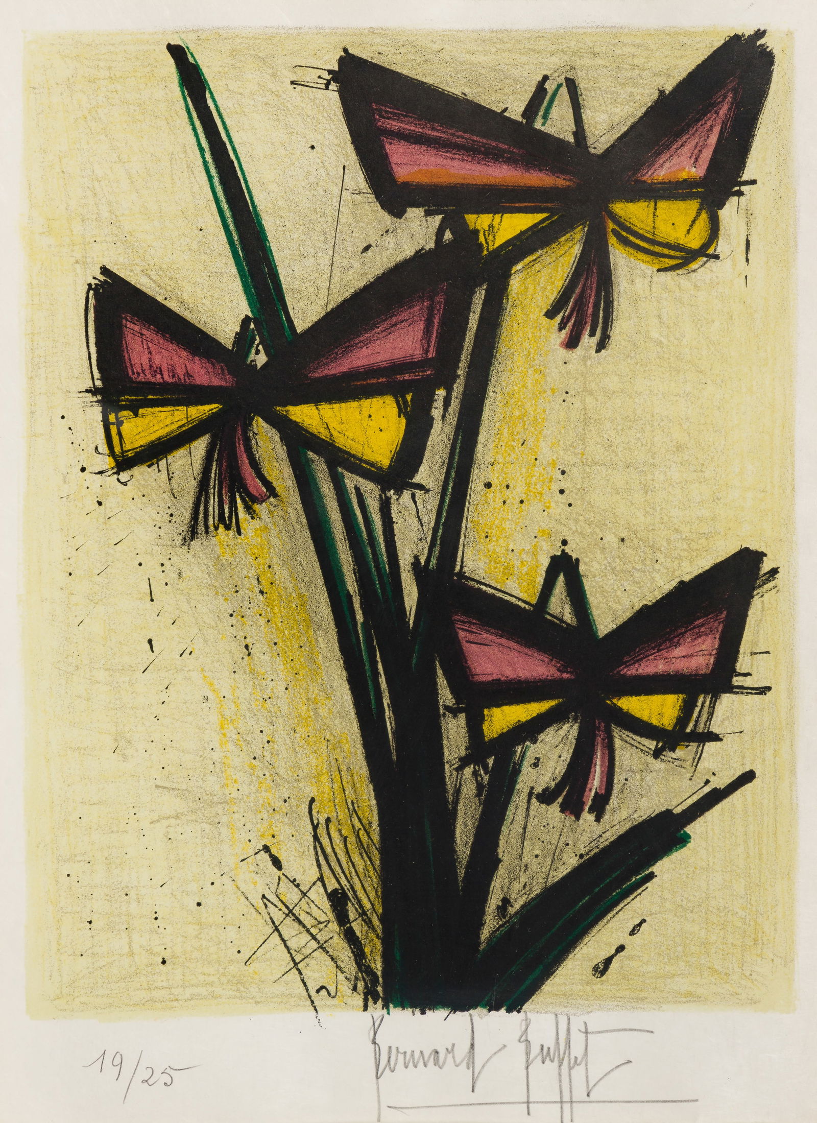 Bernard Buffet (French, 1928-1999) 'La Pensee' Lithograph (1 of 4)