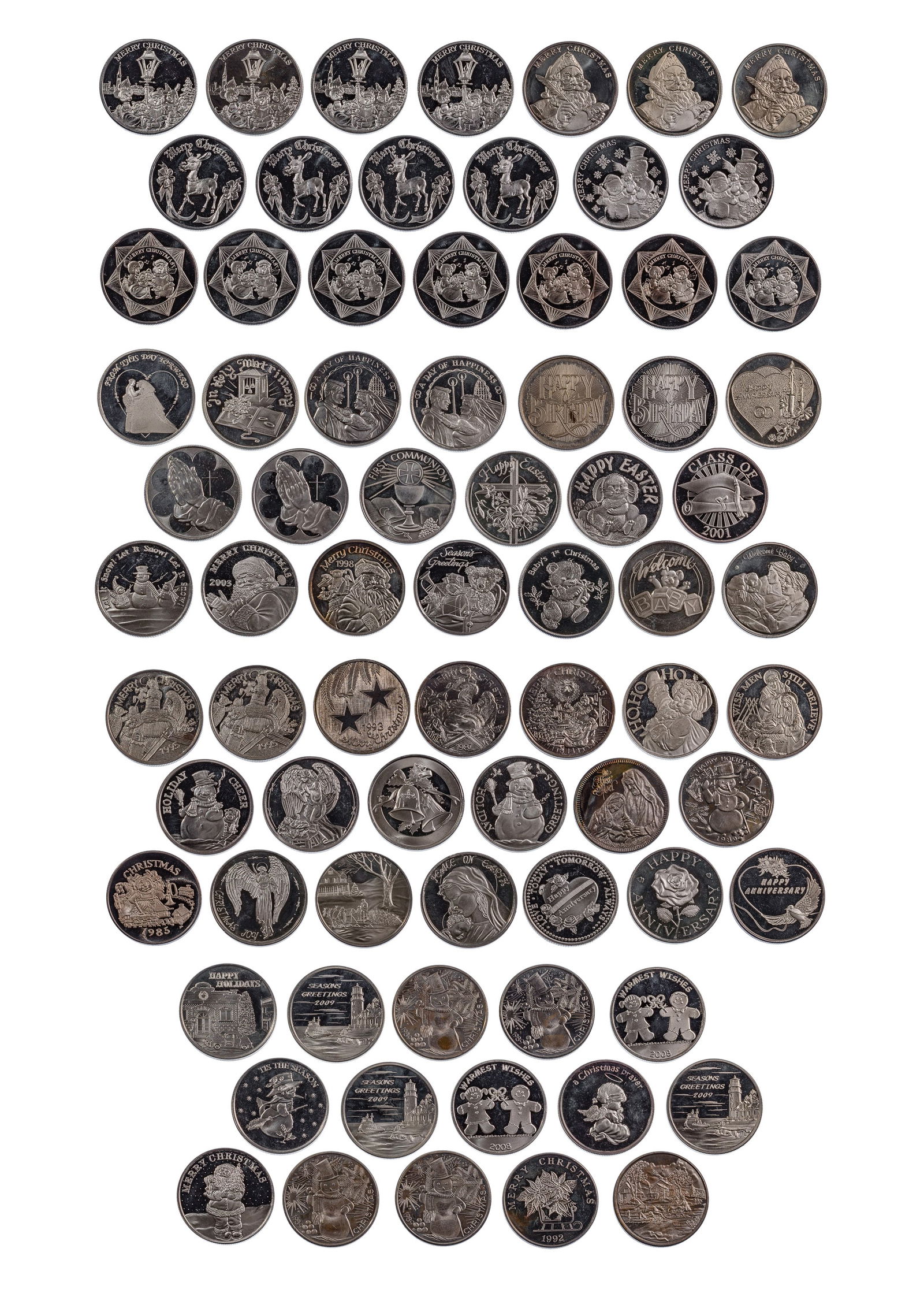 Christmas One-Ounce Troy Silver Token Assortment (1 of 2)