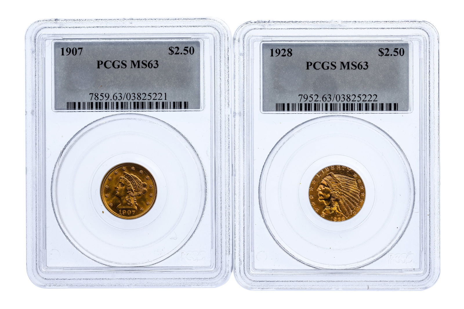 US $2 1/2 Liberty and Indian Gold Coins (1 of 2)