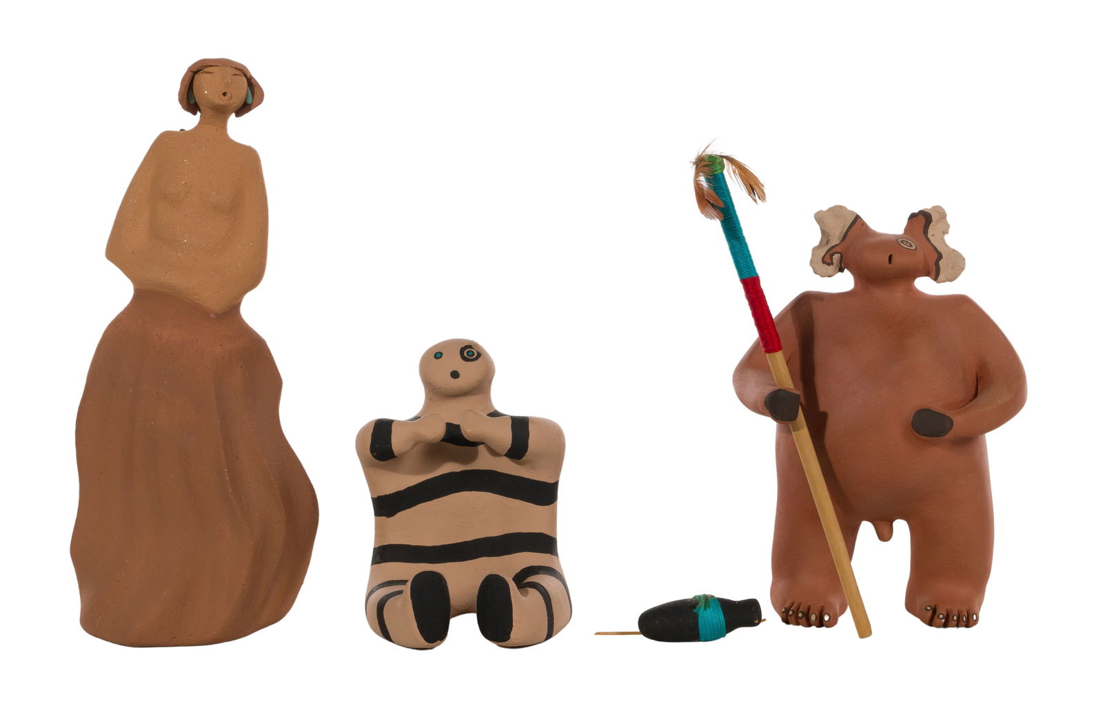 Nora Naranjo Morse (American / Santa Clara Pueblo, b.1953) Ceramic Figure Assortment (1 of 4)