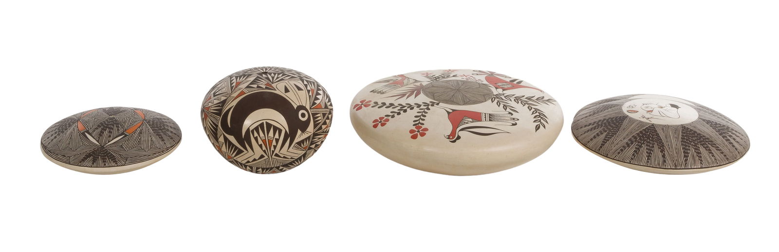 Charmae Shields Natsaway (American / Acoma, b.1958) Polychrome Ceramic Seed Pot (1 of 6)