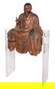 Japanese Fudaishi Carved Wood Statue
