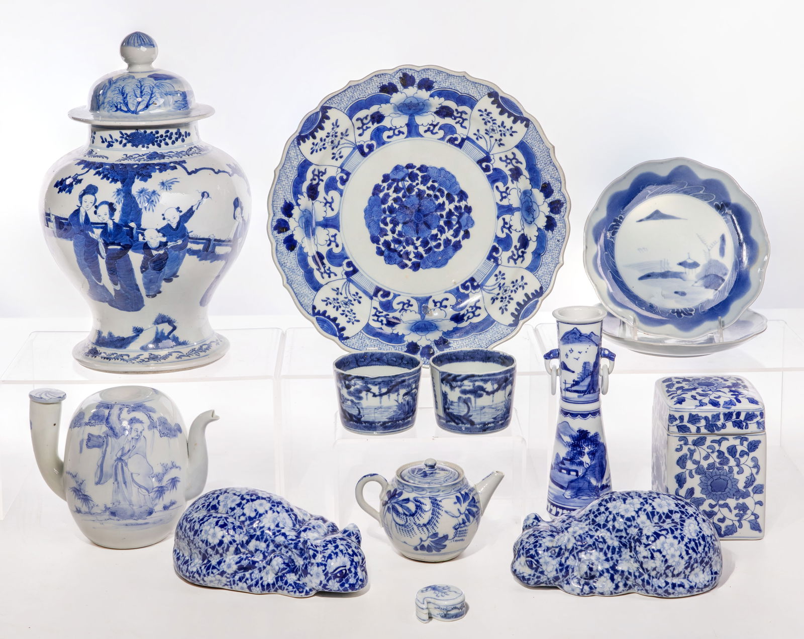 Asian Blue and White Porcelain Assortment (1 of 1)