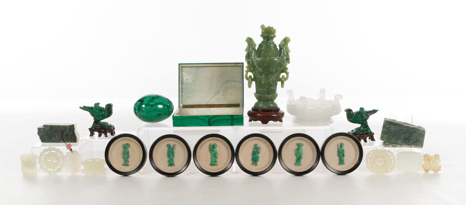 Jadeite Jade and Malachite Assortment (1 of 16)