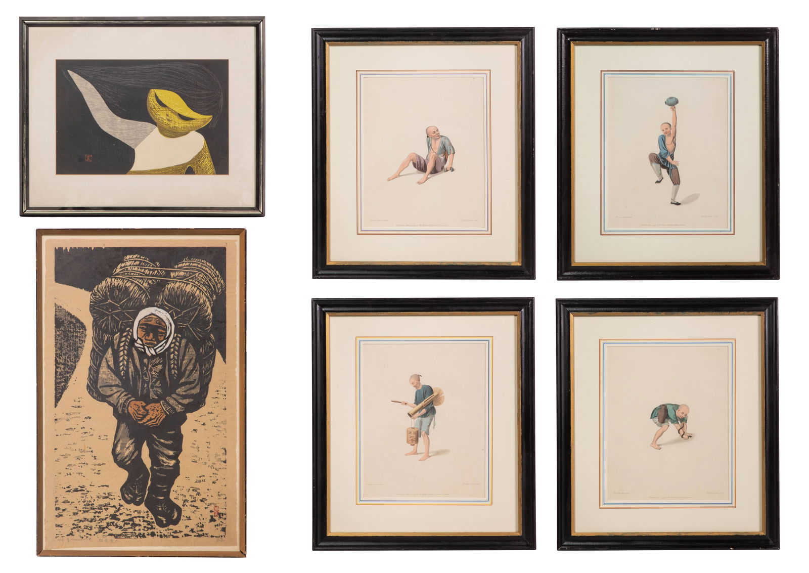 Asian Woodblock Print and Engraving Assortment (1 of 16)