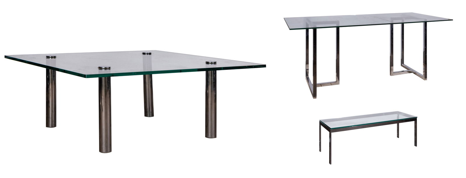 Pace Chrome and Glass Cocktail Table (1 of 4)