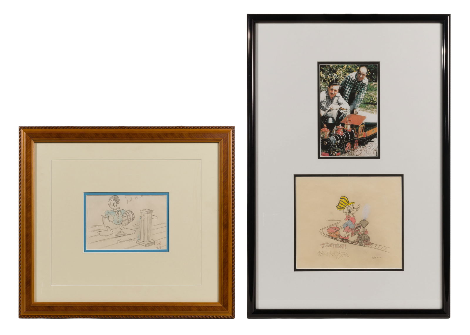 Ward Kimball and Clarence Nash Donald Duck Drawings (1 of 1)