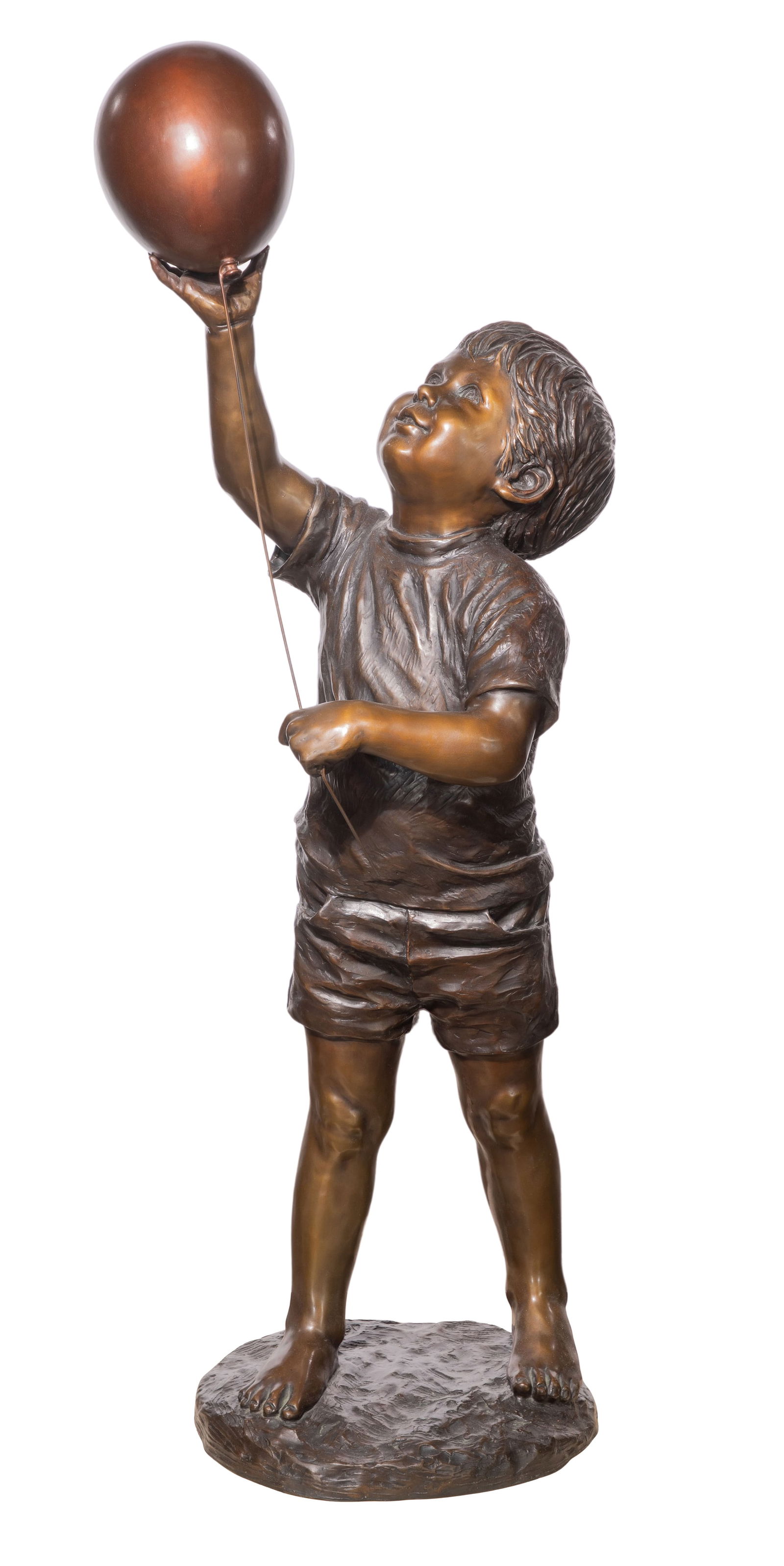 Jo Saylors (American, 1932-2018) 'Boy with Balloon' Bronze Sculpture (1 of 3)