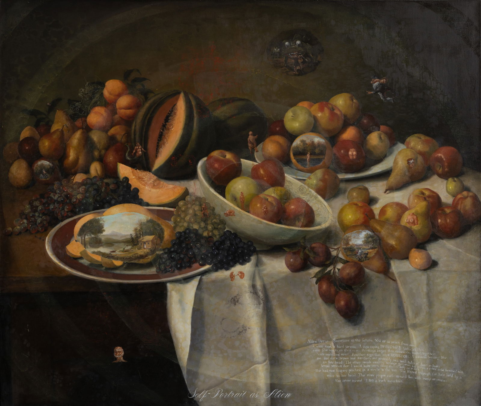 Julie Heffernan (American, b.1956) 'Self-Portrait as Alien' Oil on Canvas (1 of 6)