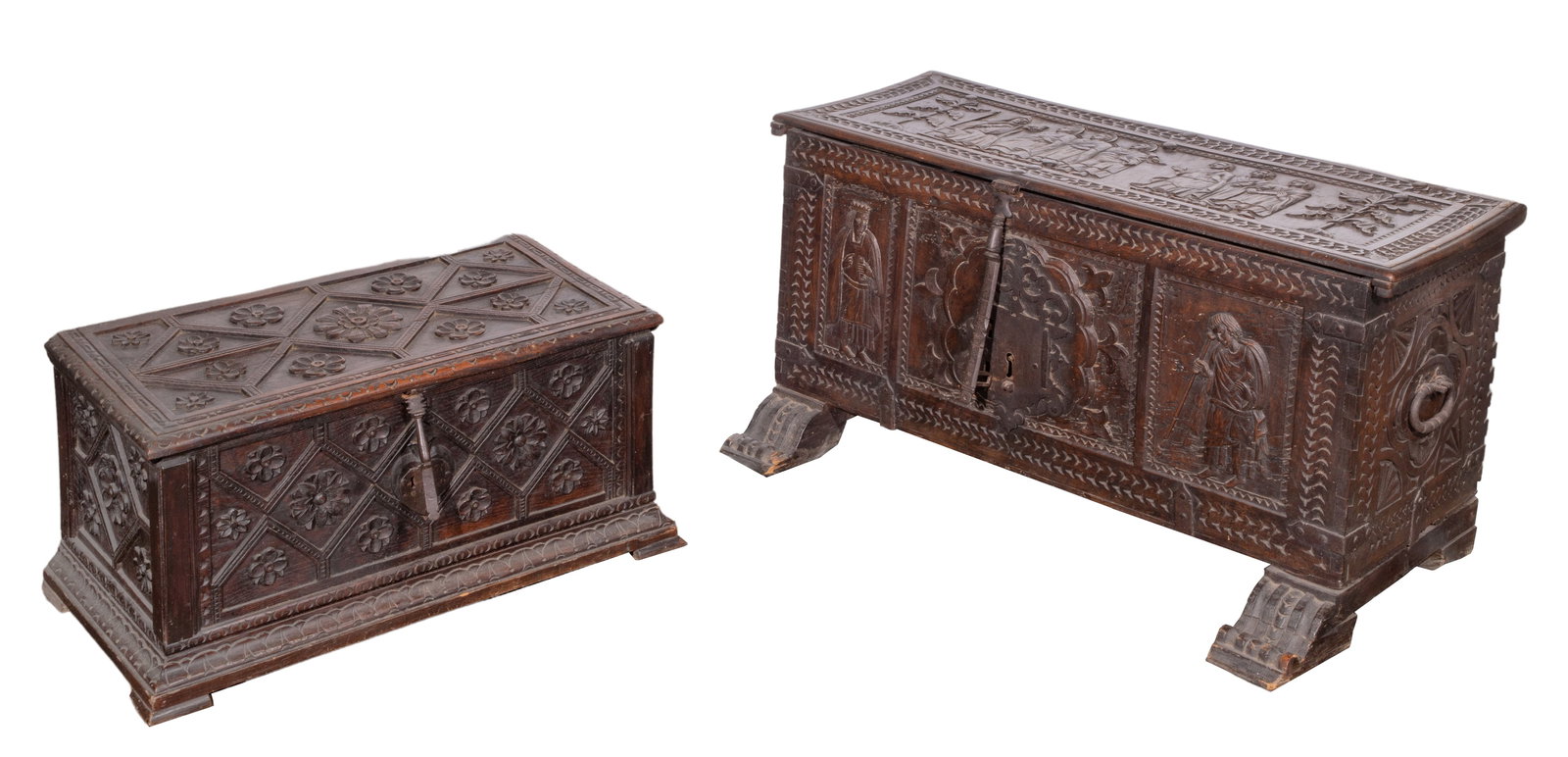 Spanish Style Carved Wood Chests (1 of 5)