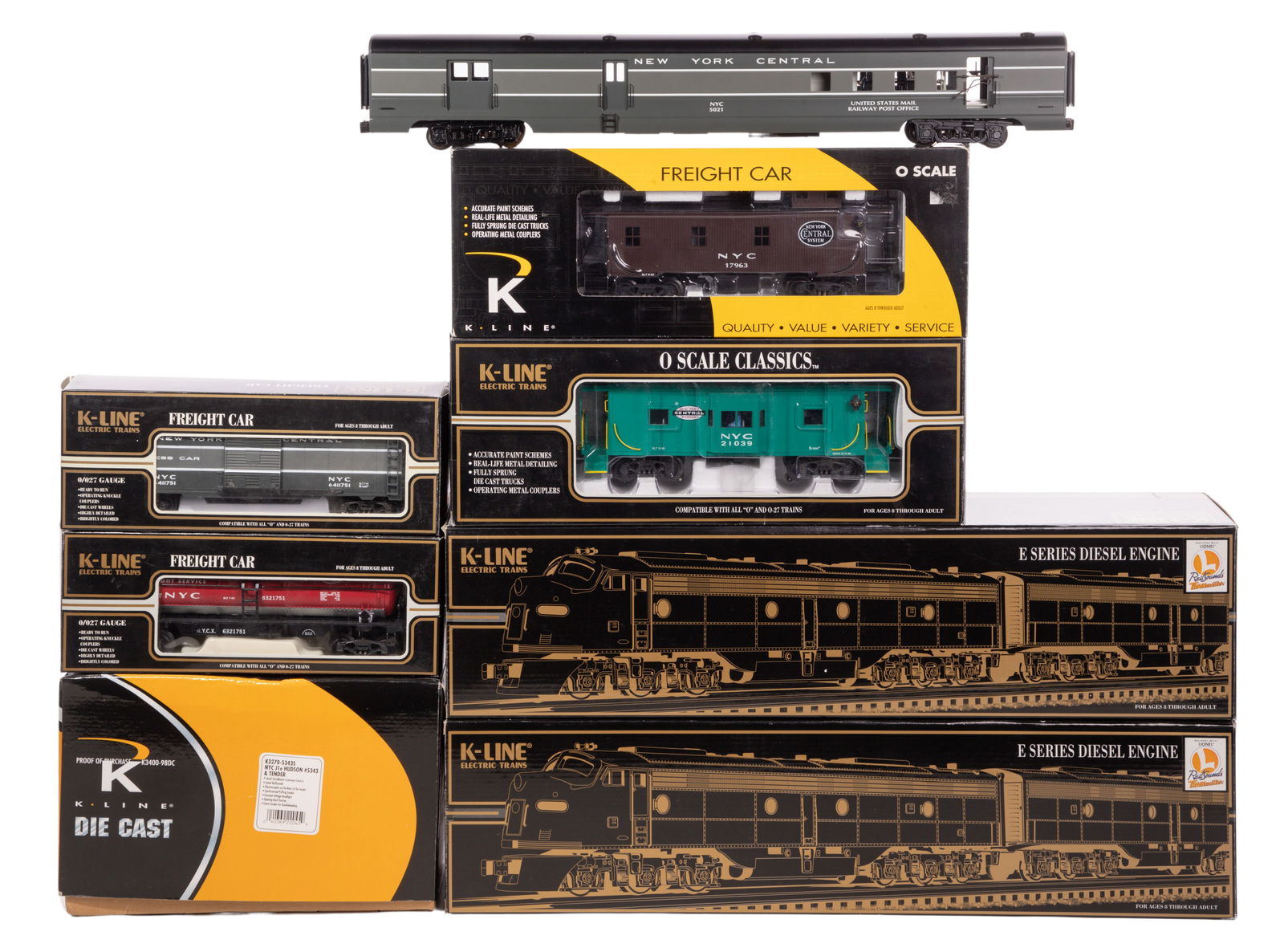 K-Line Model Train O Scale New York Central Assortment (1 of 1)