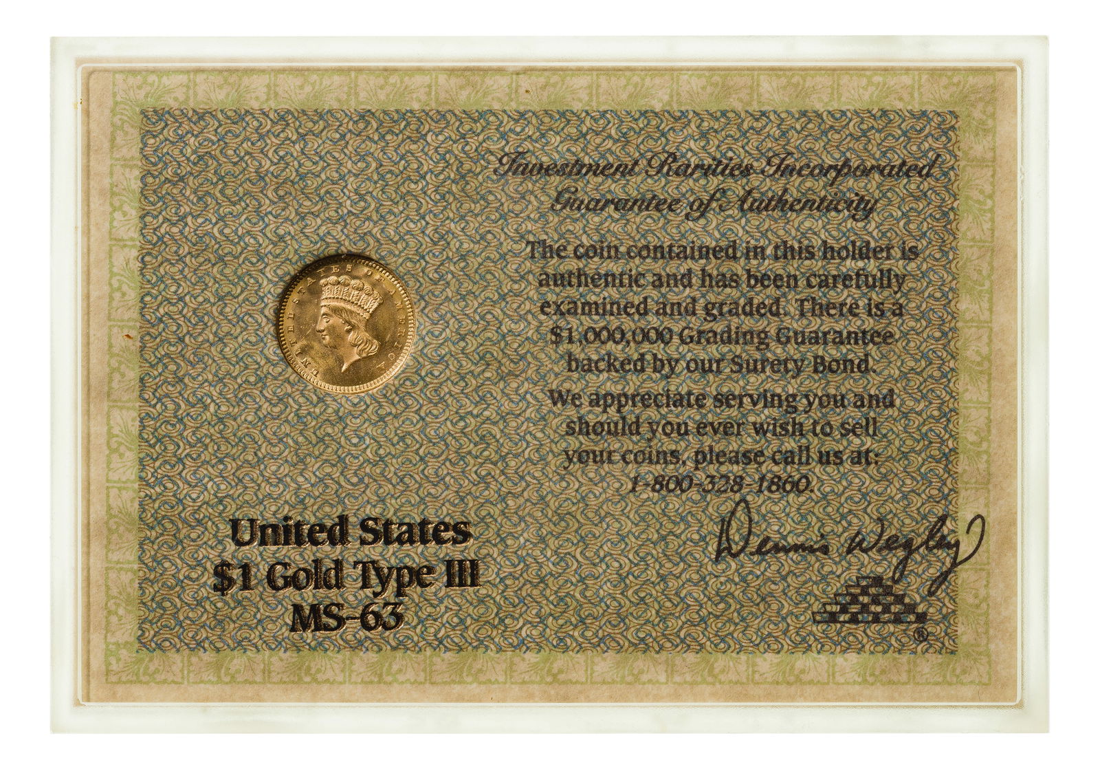 1873 $1 Gold Type III MS-63 (1 of 2)