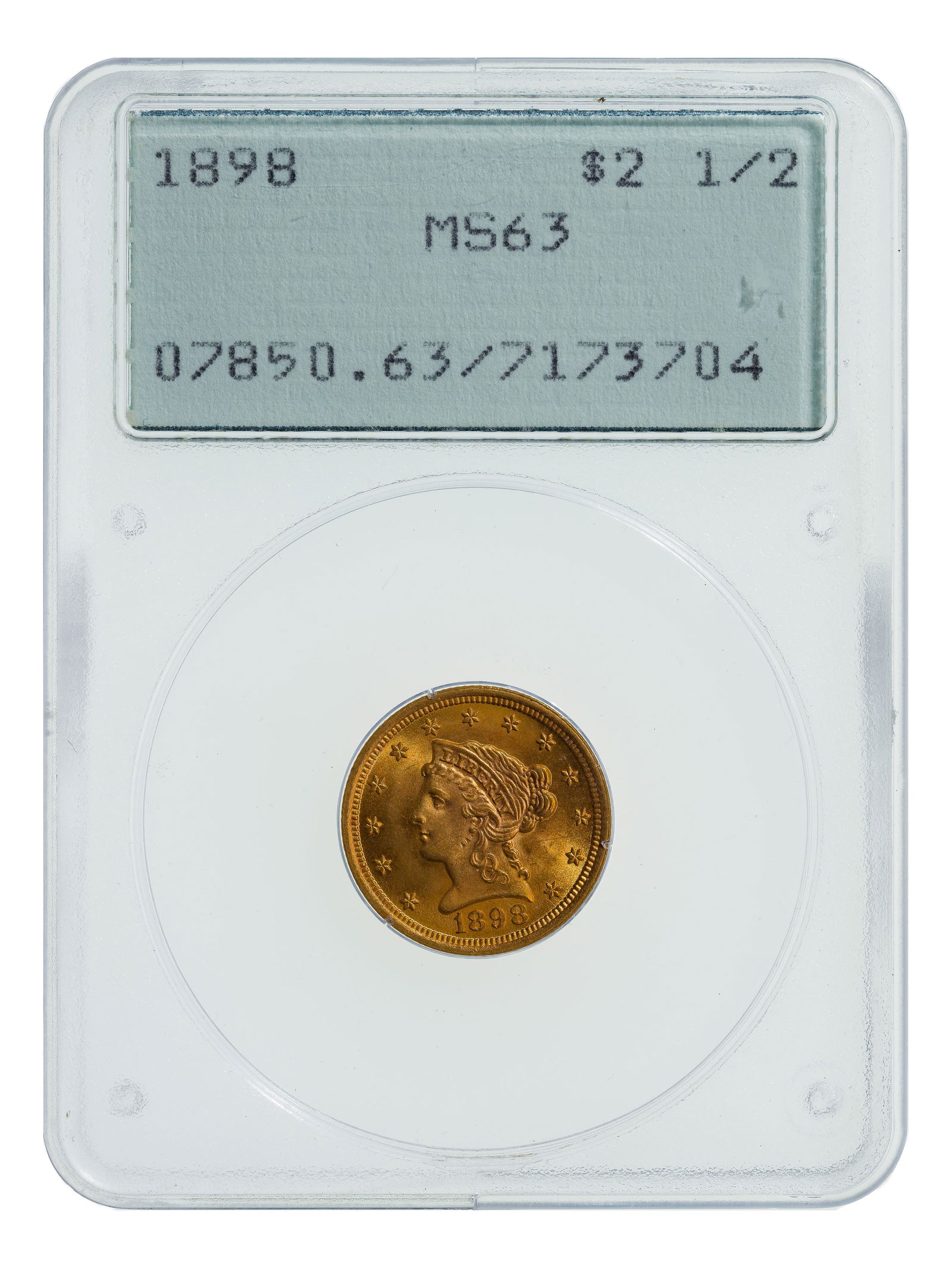 1898 $2 1/2 Gold MS-63 PCGS (1 of 2)
