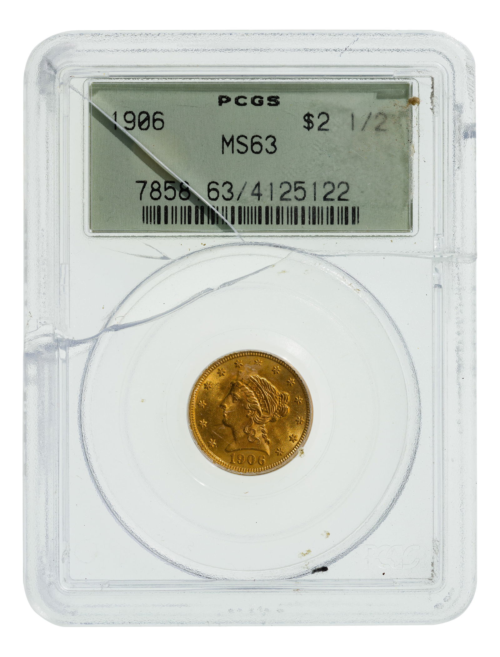 1906 $2 1/2 Gold MS-63 PCGS (1 of 4)