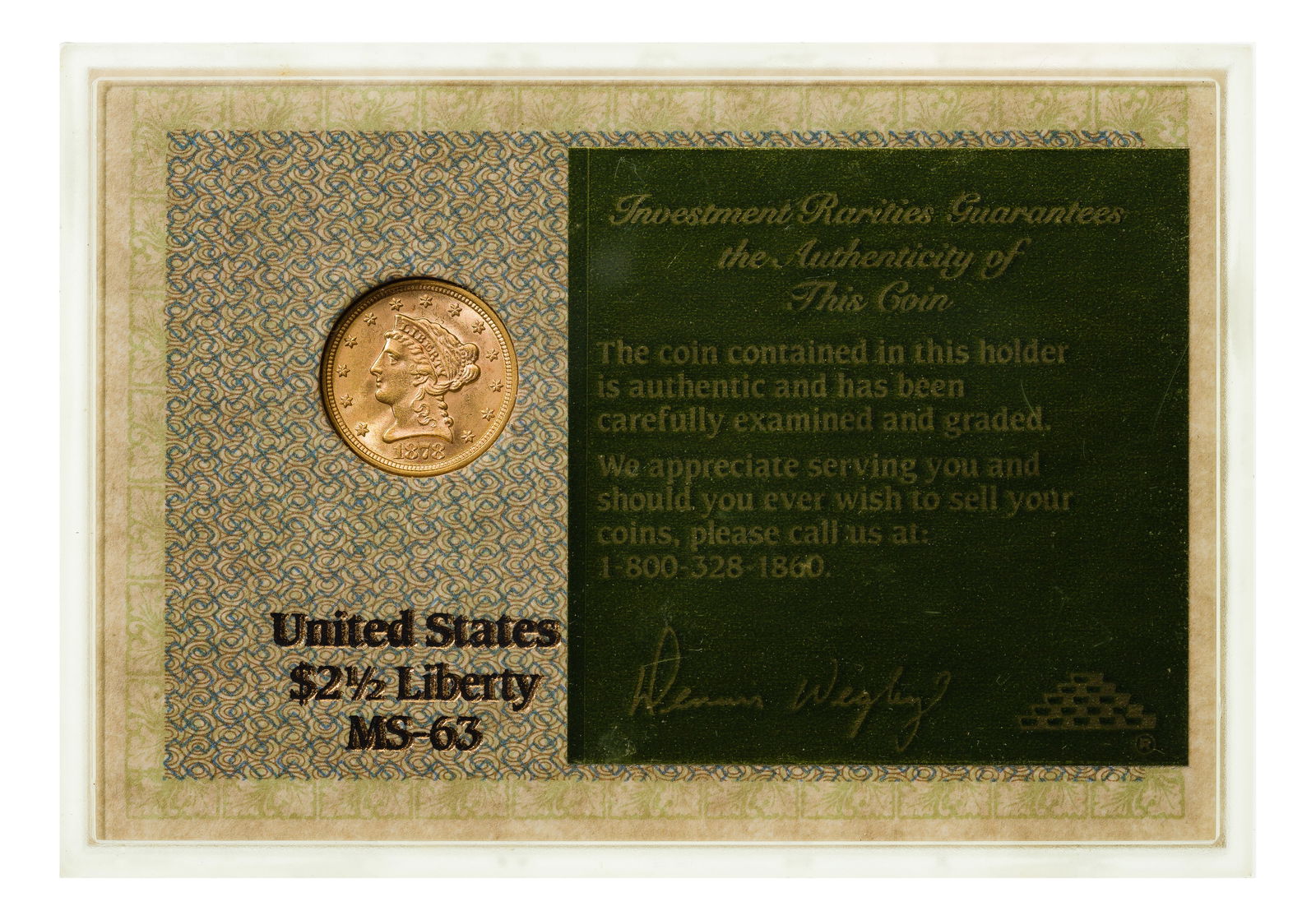 1878 $2 1/2 Gold MS-63 (1 of 2)