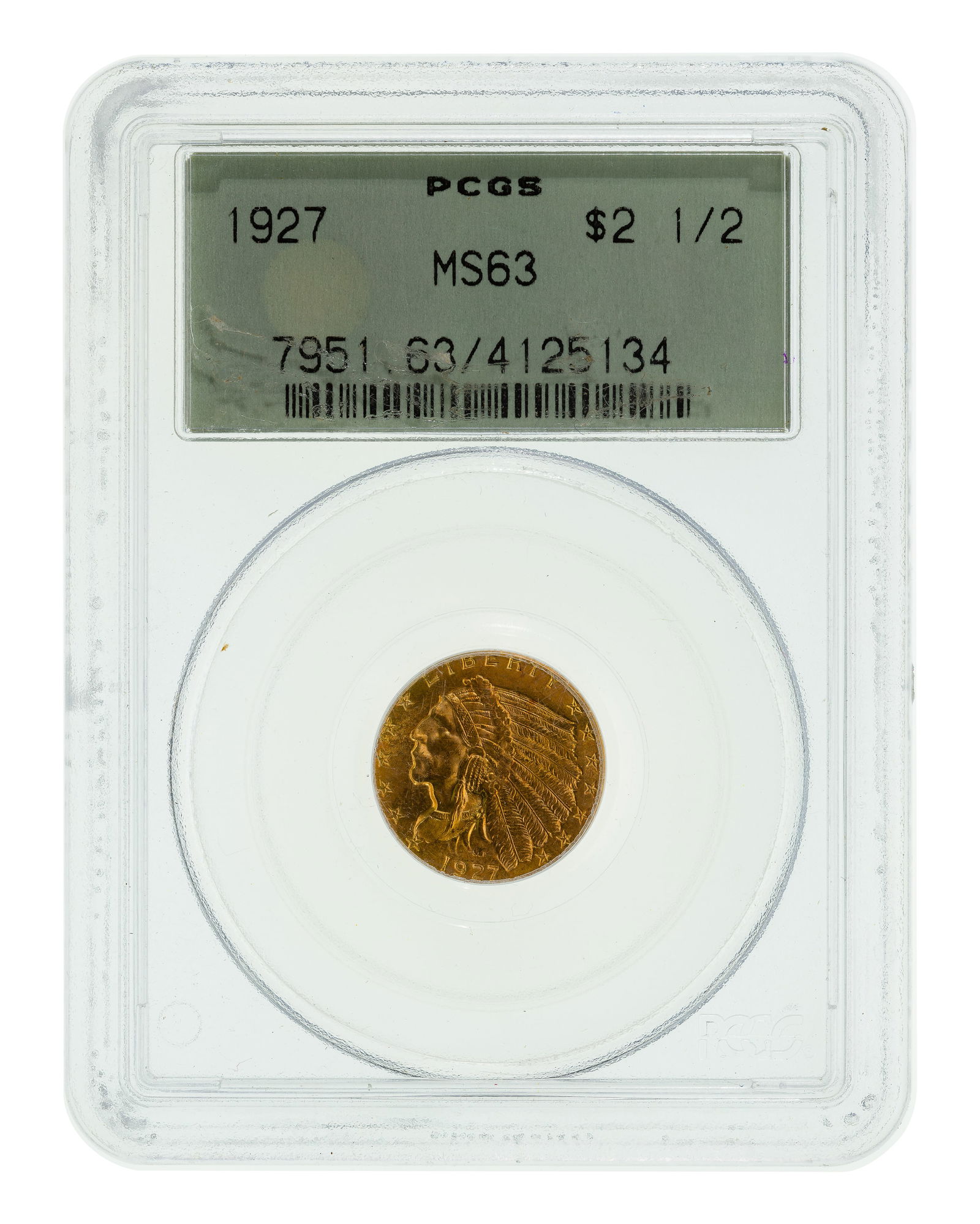 1927 $2 1/2 Gold MS-63 PCGS (1 of 2)