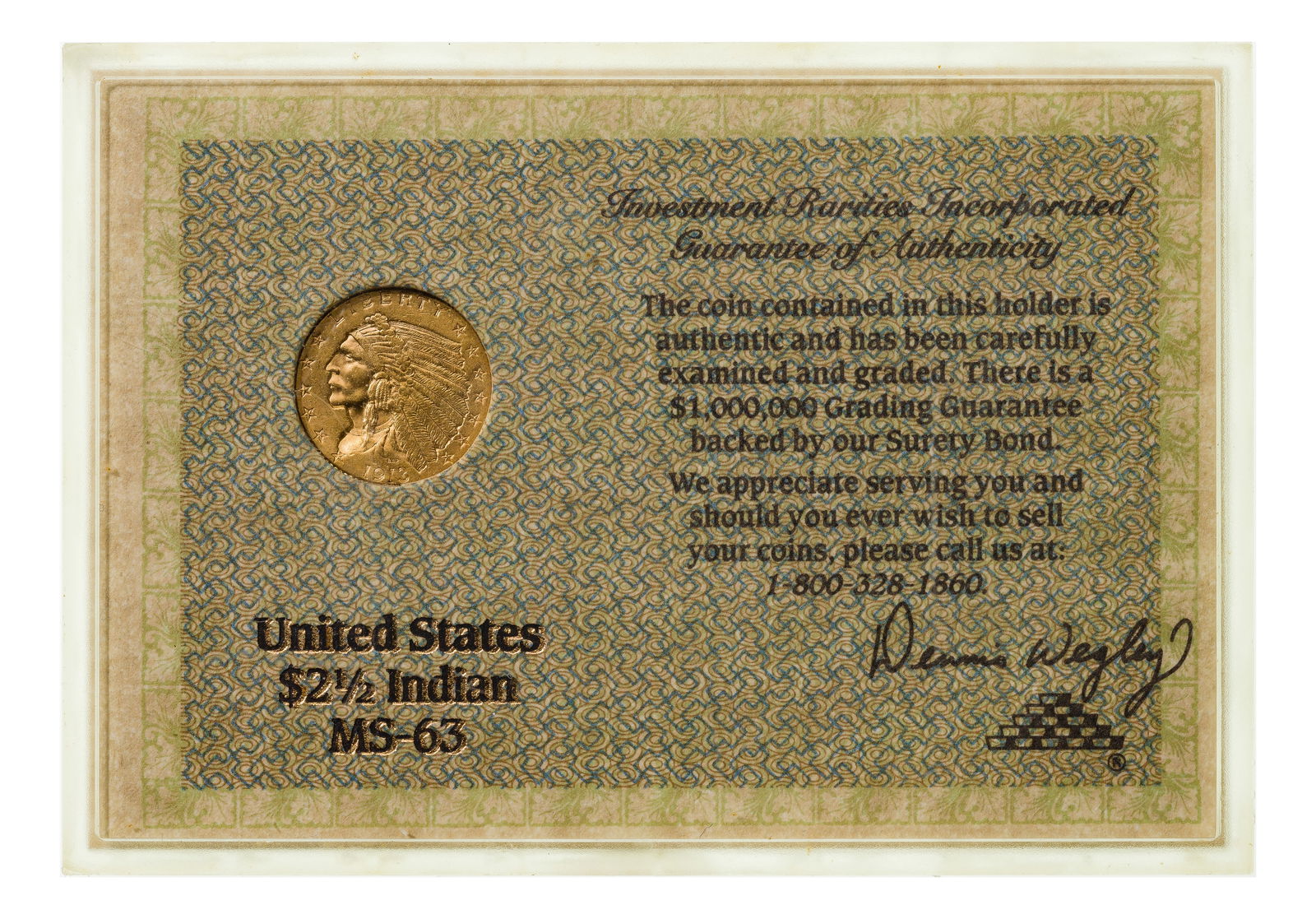 1913 $2 1/2 Gold MS-63 (1 of 2)