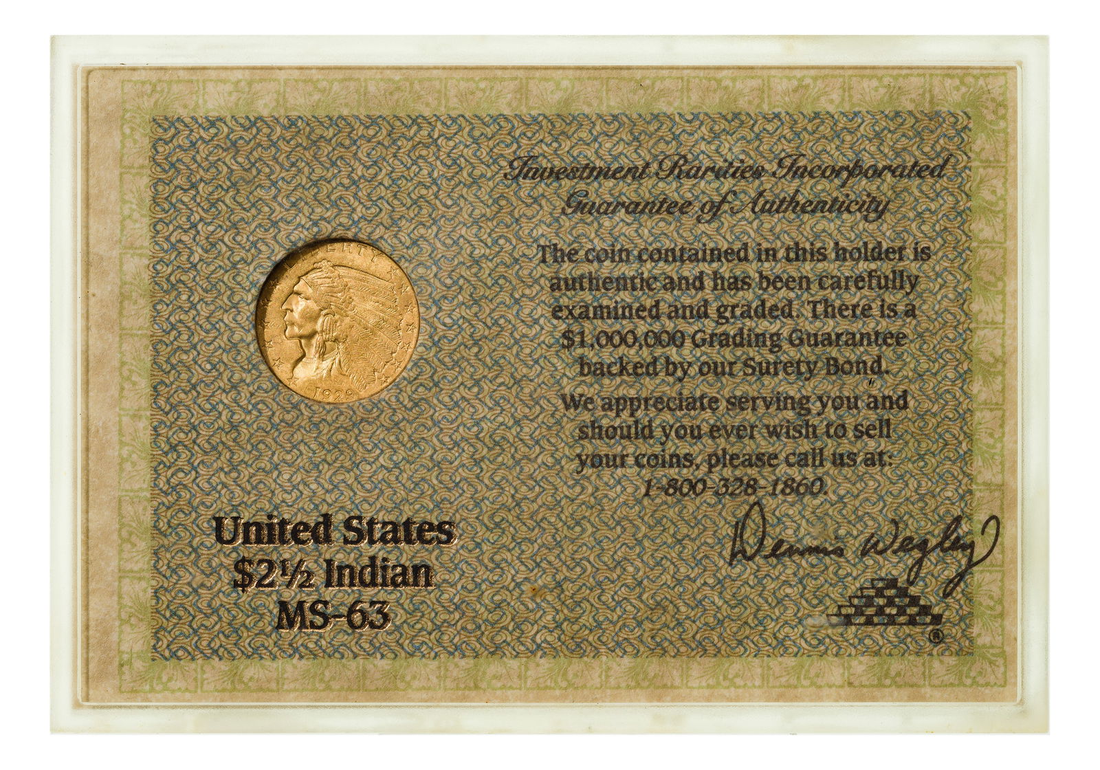 1929 $2 1/2 Gold MS-63 (1 of 2)