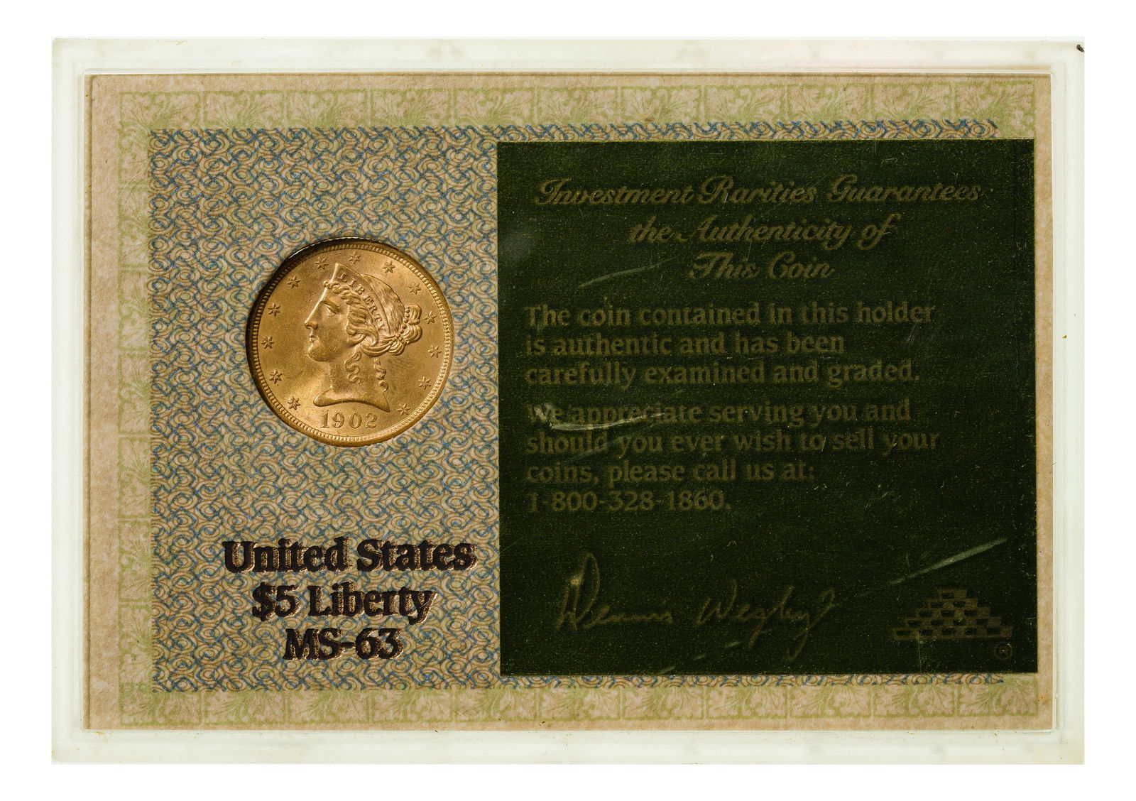 1902-S $5 Gold MS-63: 1902-S $5 Gold MS-63 Property from: an Estate, Madison, Wisconsin Category: US Gold > $5 Gold Estimated Sale Time: 10:35 am CST Shipping Status:
