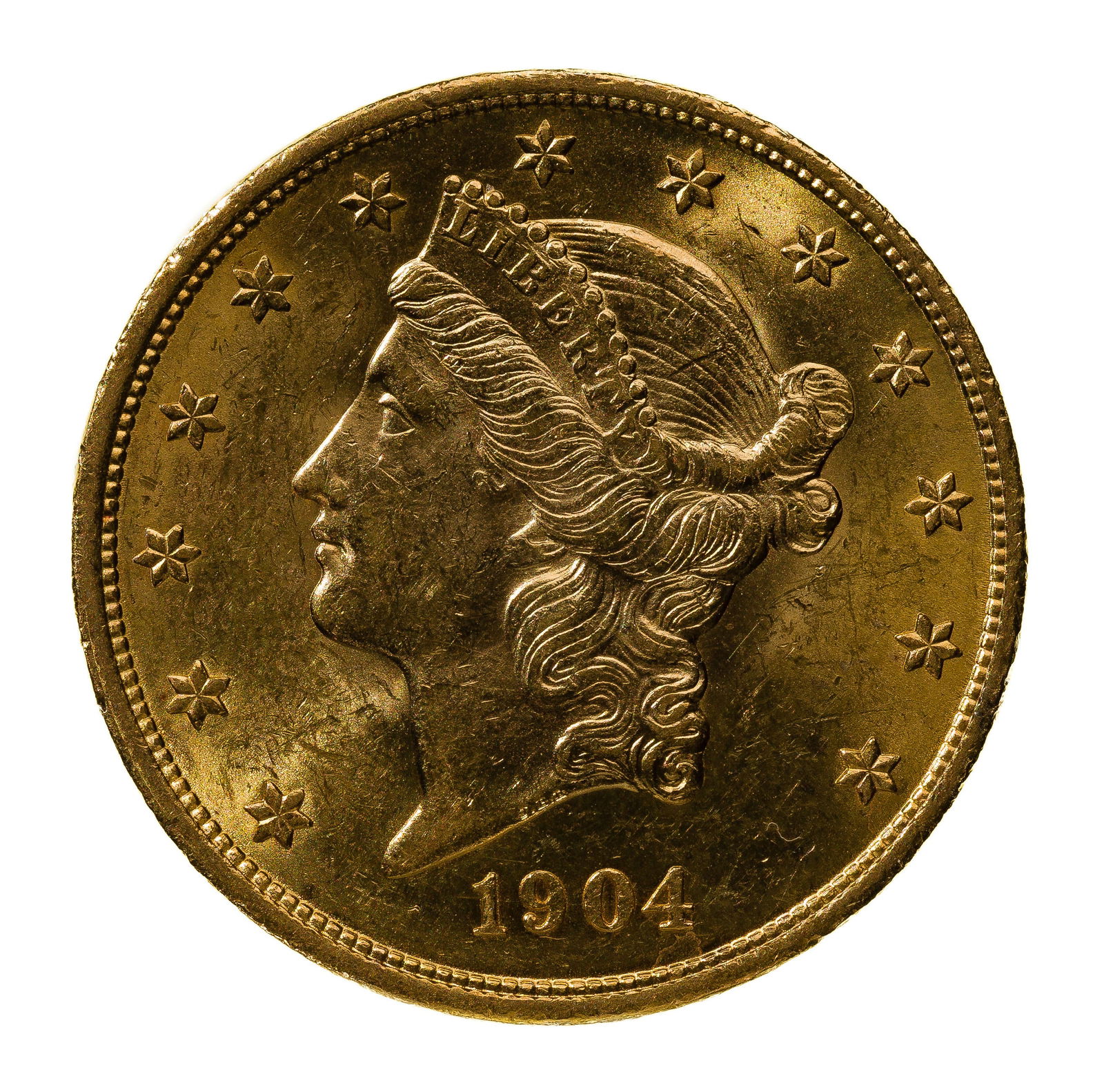 1904 $20 Gold Unc. (1 of 2)